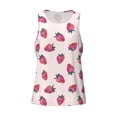 thumbnail image 4 of Gaeub Hand Drawn Strawberry Men's Athletic Tank Top, Workout Sleeveless Shirts, Running Tank Tops for Gym, Running, Training - 3X-Large, 4 of 9