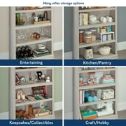 Sauder 5-Shelf Bookcase, Chalked Chestnut Finish