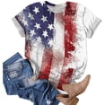 thumbnail image 6 of felwors Women's 250th Anniversary Print Shirt Bald Eagle and USA Flag Patriotic Tshirt (White, L), 6 of 7