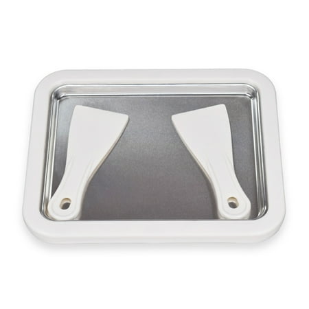 

RUNZETA Mini Ice Cream Maker for W/ 2 Spatulas for Kids Family Ice Cream Roller Plate for Handmade Ice Cream for Frozen Yogurt S