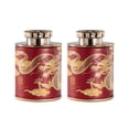 thumbnail image 3 of jifeng 2 Pieces Paper Cereal Container Biscuit Jar Tea Jar for Living Room Bar Home Red, 3 of 9