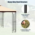 thumbnail image 4 of Patiojoy 2-Tiers 10'x10' Outdoor Canopy Gazebo Heavy-Duty Steel Frame Party Patio Large Canopy L-Shaped Gazebo Beige, 4 of 7