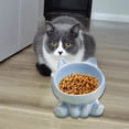thumbnail image 1 of Cuenco alimentador de cerámica para gatos, cuenco para beber para gatitos, minimalista, antideslizante, accesorio para comida y agua para gatos, cuenc azul, 1 of 8