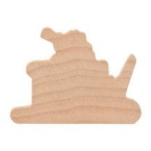 125 Pcs of 2" Santa & Sleigh, 1/2" thick Cut Outs 1-3/8" tall x 2" wide x 1/2" thick