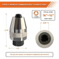 thumbnail image 2 of Extractor de pernos y espárragos dañados. Agarra y extrae pernos de 1/4 a 1/2 pulgada. Extractor de pernos y espárragos rotos para pernos apretados rotos, dañados, redondeados, pintados y oxidados., 2 of 4