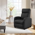 thumbnail image 3 of Renwick Fabric Push Back Theater Recliner Chair with Footrest for Livingroom, Black, 3 of 10