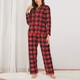 thumbnail image 2 of Hirioo Christmas With Snowflakes for Women's Pajama Sets 2 Piece Pjs Women's Long-Sleeved Pajama Set Button Down Sleepwear,S-XXL-XX-Large, 2 of 7