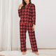 thumbnail image 2 of Balery Christmas With Snowflakes Conjunto de Pijama con Estampado para Mujer, Conjunto de Dos Piezas con Manga Larga, Ropa de Dormir Suave con Bolsillos, Pijamas Cómodos-X-Large, 2 of 7