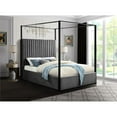 thumbnail image 2 of Meridian Furniture Jax Solid Wood and Velvet Queen Bed in Gray, 2 of 6