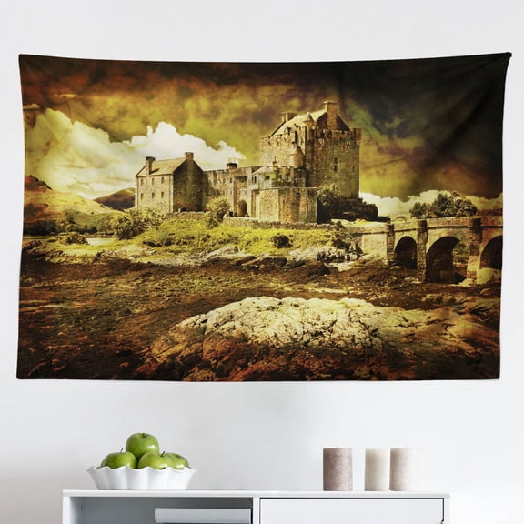 Medieval Tapestry, Middle Ages Knight Traditional Costume and Heroic Pastme, Fabric Wall Hanging Decor for Bedroom Living Room Dorm, 2 Sizes, Multicolor, by Ambesonne