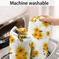thumbnail image 5 of White Yellow Sunflower Pattern Bathroom Rugs Mat,Non Slip Microfiber Bathroom Rug,Rubber Backing,Soft Bathroom Mats for Bathroom Floor,Tub and Shower,17x30in(43x75cm), 5 of 5