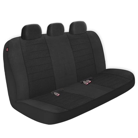 GENUINE DICKIES 3 PIECE ARLINGTON CLOTH TRUCK SEAT COVERS BLACK, 806442NWDI