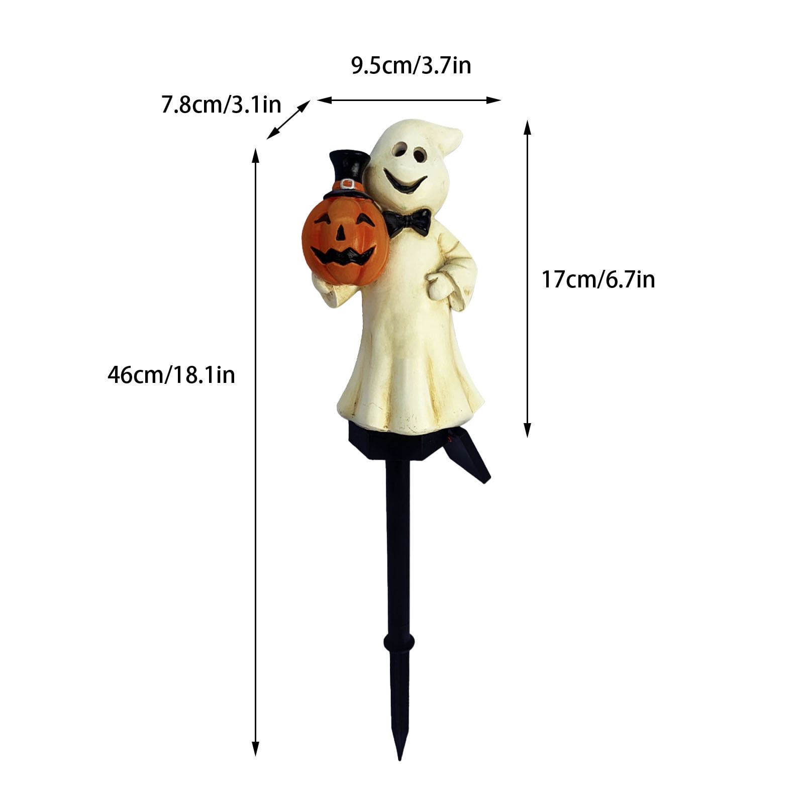 Lot De 6 Lampes Solaires Fantômes Halloween - Décoration Extérieur Jardin, 8 Modes Lumineux, étanche IP65, Piquet - 6