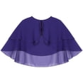 thumbnail image 3 of Manyakai Women's Chiffon Short Sleeve Open Front Bolero Shrugs Cardigan Shawl Evening Wedding Cape Purple One Size, 3 of 6