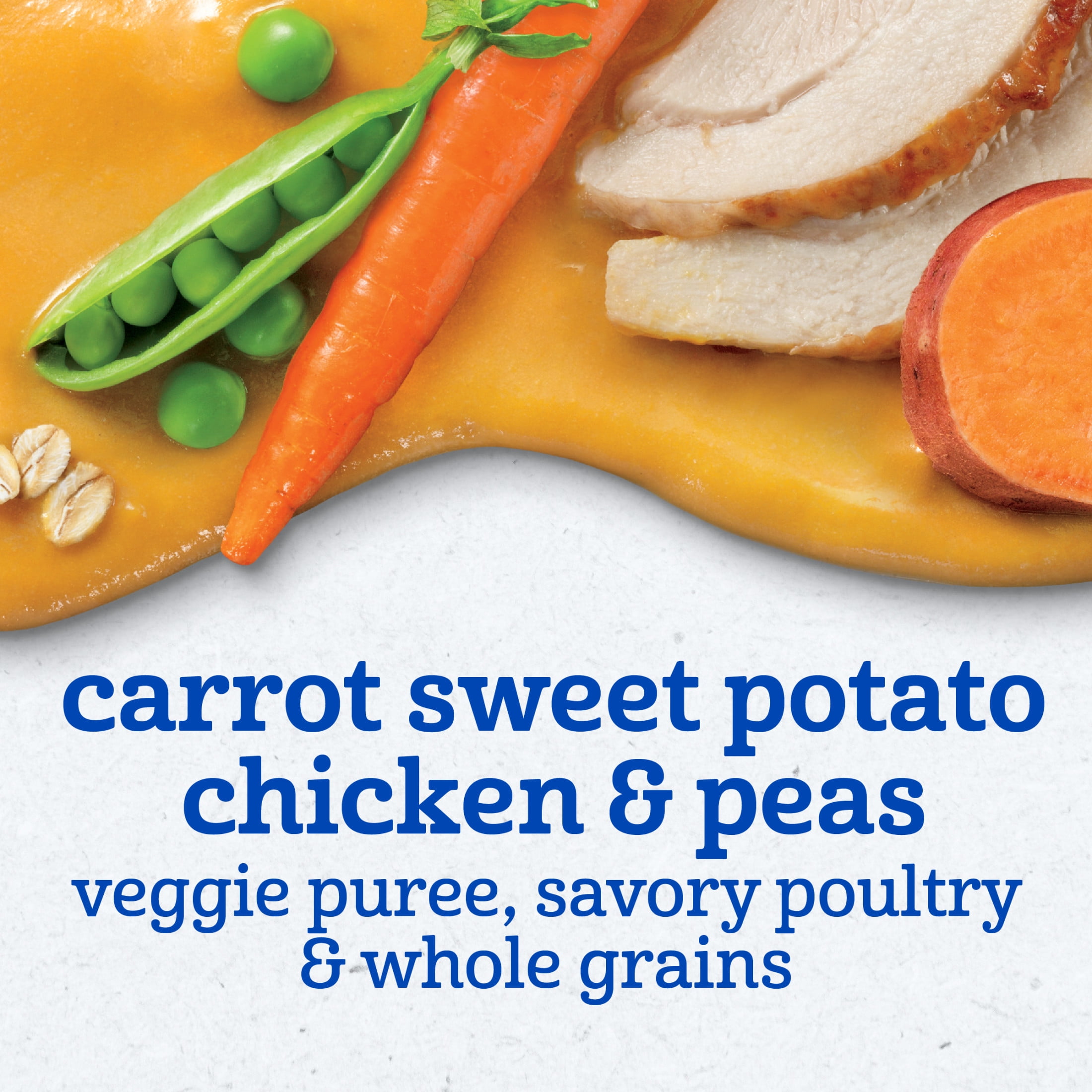 (3 pack) Gerber Stage 2 Baby Food, Carrot Sweet Potato Chicken & Peas, Baby Food Pouches, Puree 3.5 oz