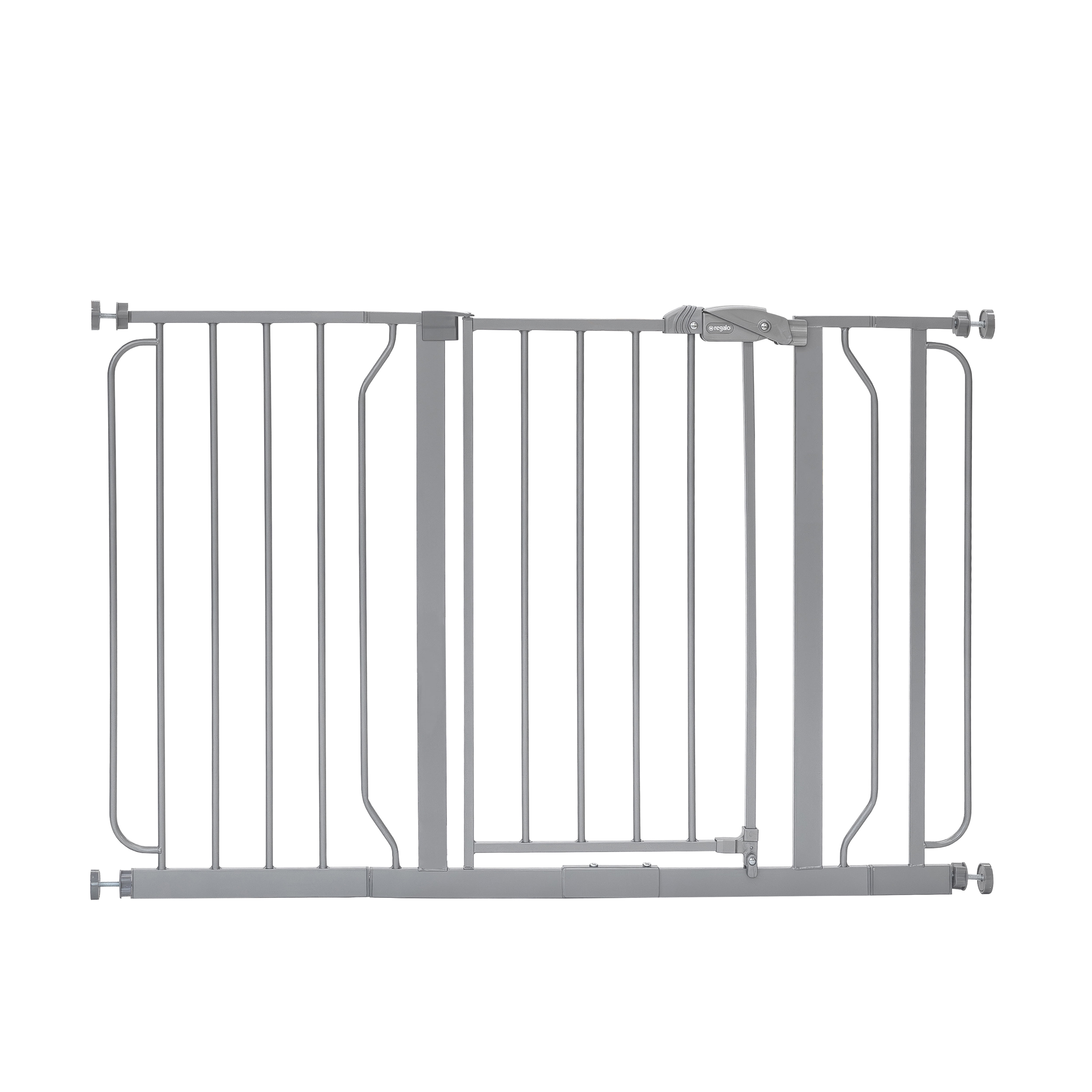 Regalo Easy Step® 49-Inch Extra Wide Baby Gate, Includes 4-Inch and 12-Inch Extension Kit, 4 Pack of Pressure Mount Kit, and 4 Pack of Wall Mount Kit