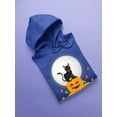 thumbnail image 3 of Black Cat On Pumpkins Hoodie Women -SPIdeals Designs, Female 5X-Large, 3 of 4