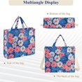 thumbnail image 6 of FORMRS Womens Corduroy Tote Bag Crossbody Shoulder Handbag with Pocket, Pink Flowers Pattern, 6 of 7