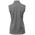 thumbnail image 3 of A2Y Women's Sleeveless Viscose Turtle Neck Sweater Top Heather Grey XL, 3 of 5