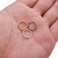 thumbnail image 4 of 100PCS DIY Jewelry Accessories Embossing Jump Ring Delicate Embossing Ring Single Twisted Lines Loop Ring Buckle Ring Jewelry Connecting Ring for Jewelry Making (Golden), 4 of 8