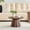 Walnut, variant on DRNANLIT Walnut Wood Grain MDF Round Coffee Table - 23.6" Diameter, 13.8" Height, Exquisite Wood Grain Surface, Flexible Matching Design, Walnut