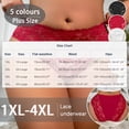 thumbnail image 3 of Arnsht Cheeky Underwear for Women Large Size High Waist Lace No Show Bikini Soft Breathable Thin Thong Seamless Panties Blue XXL, 3 of 3
