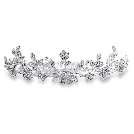 Headpiece Hair Accessories Flowers Vine Leaves Crystal Headband Tiara For Women For Teen For Pageant For Prom For