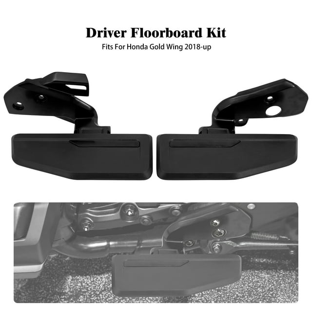 Black Front Driver Footboard Floorboard Fits for Honda Goldwing 1800 2018-2023