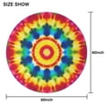 thumbnail image 6 of Colorful Rainbow Tie Dye Spiral Pattern Round Tablecloth 60"x60",Wrinkle Wipeable Table Cloth for Kitchen Dining Room Picnic Patio Party, 6 of 6