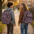 thumbnail image 2 of Yspwyqan Construction Truck Kids Boys Backpack, 600D Polyester Purple Dots Multi-Pocket Bookbag, Adjustable Straps for Elementary Middle, Back to School Supplies, 2 of 7