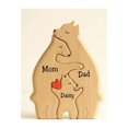 thumbnail image 2 of Estatua de familia de osos de madera, rompecabezas de arte familiar, adorno de escritorio, rompecabezas de corazón familiar, regalo para el día de la madre, decoración, A, 2 of 5