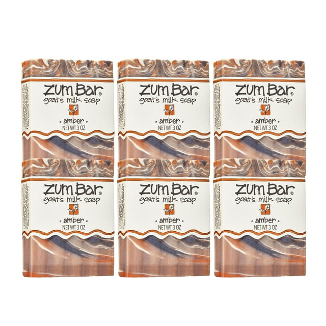 Jabón de leche de cabra Zum Bar - Ámbar - 3 oz (paquete de 3)