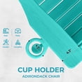 thumbnail image 4 of Ciokea Wood Adirondack Chair Folding Outdoor Patio Chairs Fire Pit with Cup Holder Pool Porch Garden Blue, 4 of 9