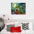 thumbnail image 5 of Orinice Frog Butterflies Full Moon Fine Art Aesthetic Poster Print Wall Painting for Home Office Decor 16x12in, 5 of 6