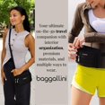 thumbnail image 2 of Baggallini Bolso bandolera pequeño con triple cremallera para mujer - Riñonera convertible de 8x6 pulgadas - Ligero resistente al agua, 2 of 5