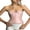 Pink, variant on Women Elegant Slim Corset Tube Tops Solid Color Satin Low Cut Strapless Bustier Crop Tops Lingerie