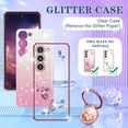 thumbnail image 4 of (3in1 for Samsung Galaxy S24 Plus Case for Women Girls Glitter Girly Cute Bling Flowers Phone Cases with Ring Stand Design Sparkle Floral Shiny Pretty Cover for Samsung S24 Plus 6.7'', 4 of 12