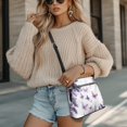 thumbnail image 4 of HELLHERO Butterfly Lavender Pattern Shoulder Purse Sling Bag, Water-Resistant Stylish Ladies Shoulder Purse Waterproof for Weekend Getaways Travel, 4 of 7