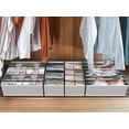 thumbnail image 4 of Simple Houseware - Juego de 4 divisores para cajones, organizador de ropa interior, color gris, 4 of 5