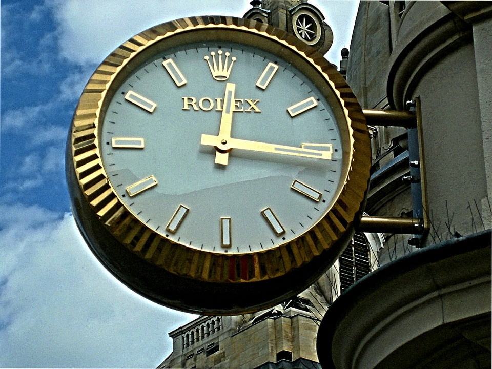 rolex tennis clock