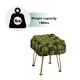 thumbnail image 2 of Home Soft Things Crushed Velvet Pouf Stool Ottoman - Moss Green - 16x16x16'', 2 of 7