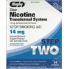 Rugby Step 2 Clear Nicotine Transdermal System Stop Smoking Aid, 14 mg, 14 Count