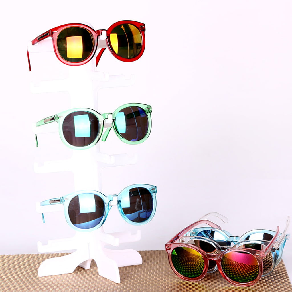 6Pair Sunglasses Display Rack Eyeglass Glasses Frame Stand Organizer Show Holder 