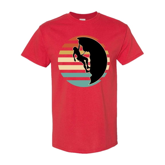 Inktastic Rock Climbing Mountain Climber Silhouette T-Shirt