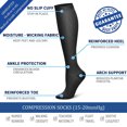 thumbnail image 4 of 8 Pairs Copper Compression Socks for Women & Men Circulation 15-20 mmHg - Better Blood Flow, Swelling , Best Support for Medical, Running, Nursing, 4 of 7