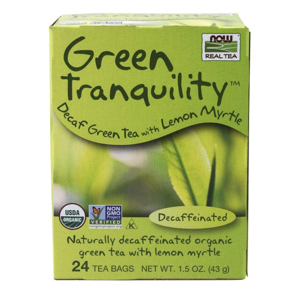 NOW Foods, Certified Organic Green Tranquility Tea, Decaf Green with