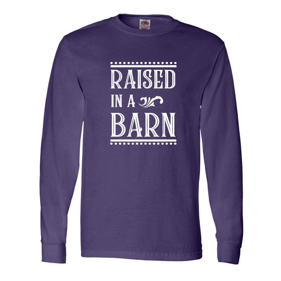 Inktastic RAISED in a BARN in White Long Sleeve T-Shirt