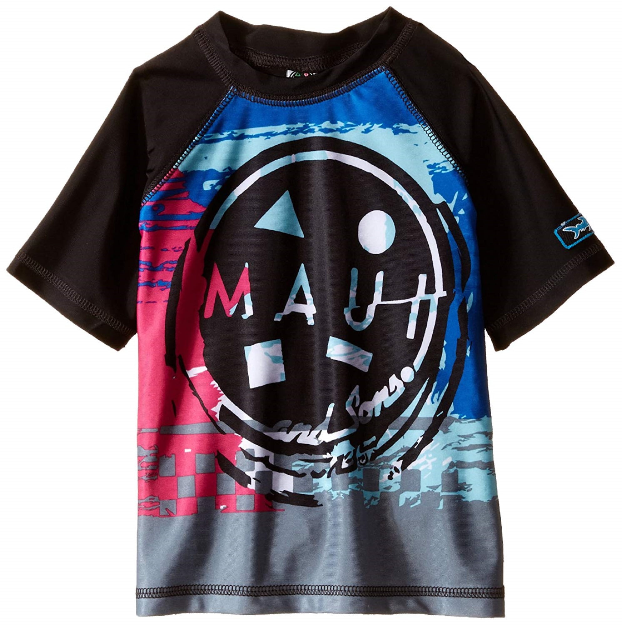 Maui & Sons Boys' Swim Rash Guard, Multi Color, 2T