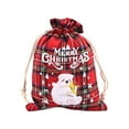 thumbnail image 2 of Yunuuuoa Reusable Cotton Drawstring Gift Bags Christmas Treat Pouch Holiday Party Favors Ecofriendly Wrapping for Cookies Candy Small Gifts Festive Plaid Design, 2 of 6