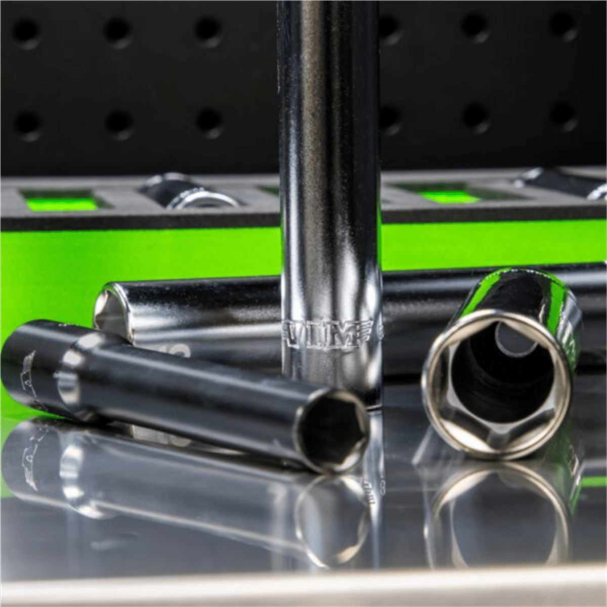 VIM Tools 3 Piece 3/8 Inch Drive Extra Deep 6 Point SAE Socket Set